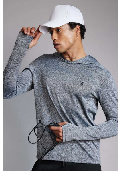 Fit Slim Fit Dar Kesim Kapüşonlu Sporcu Sweatshirt B4592AX24SP