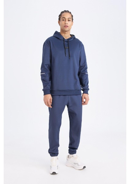 Fit Standart Fit Kapüşonlu Basic Düz Sporcu Sweatshirt D3736AX24WN