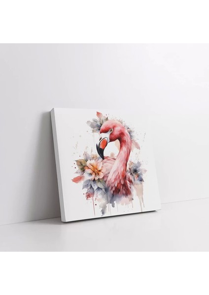 Çiçekli Flamingo Kanvas Tablo fiyatları