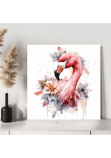 Çiçekli Flamingo Kanvas Tablo modelleri