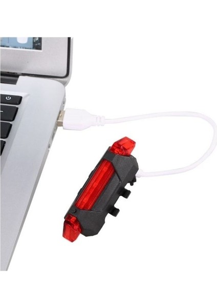 USB Şarj Edilebilir LED Bisiklet Ikaz Lambası, Arka Uyarı Lambası
