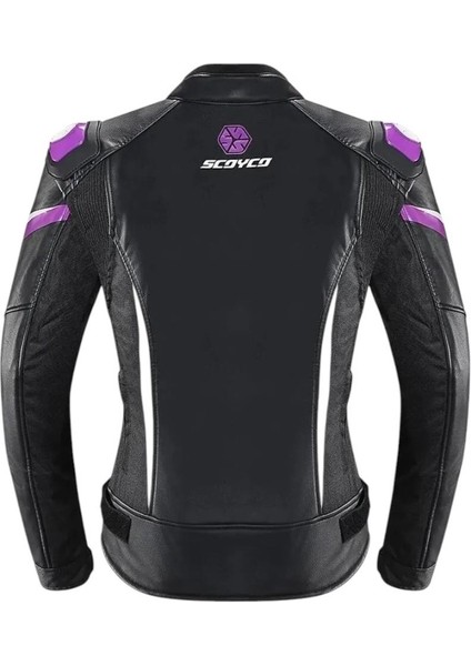 JK153W Korumalı Kadın Motosiklet Montu Mor fiyatları