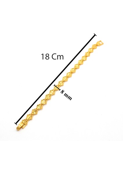 Çelik Bileklik Altın Kaplama Kadın Hint Model BLK-1059