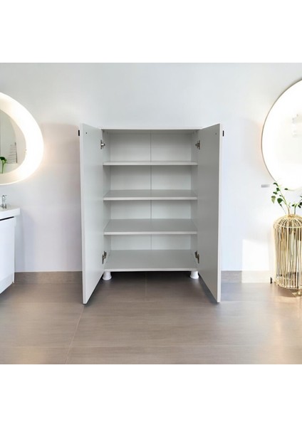 Kahve Kiler Çok Amaçlı İki Kapaklı Dolap 70X34X100 fiyatları