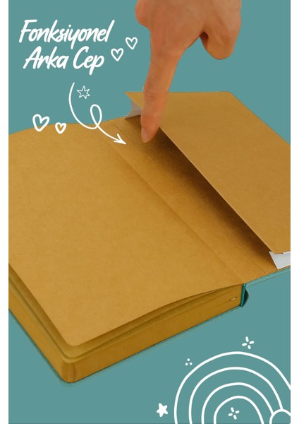 Bujo Kraft Keten Defter 96 Yaprak A5 150 Gr. Kraft Çizgili fırsatları