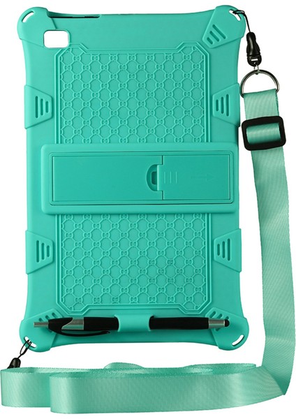 T40 Kılıfı 10.4 Inç Tablet Kılıfı Silikon Kılıf Düşmeye Karşı Koruma Kılıfı Askılı ve Kalemli Tablet Standı (C) (Yurt Dışından)