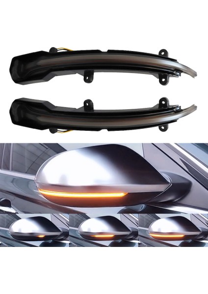 Dinamik Dönüş Sinyali LED Dikiz Aynası Gösterge Işığı ile Uyumlu - Q5 2009 2010 2011 2012 2013 2014 2015 2016 (Yurt Dışından)