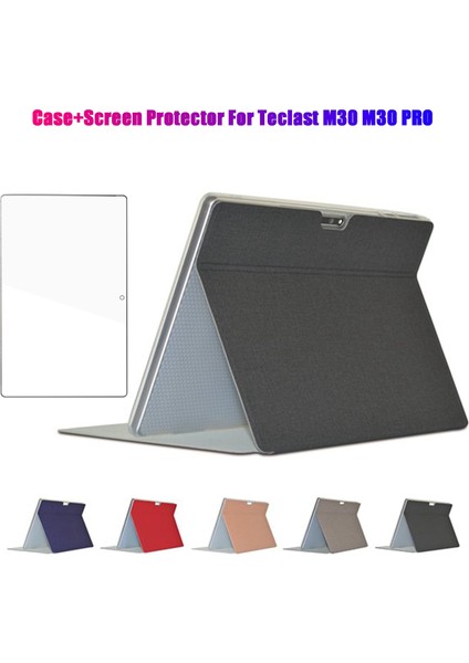 Pu Tablet Kılıfı + Ekran Koruyucu M30/M30 Pro 10.1 Inç Tablet Kapaklı Kılıf Tablet Standı (Siyah) (Yurt Dışından) fiyatları