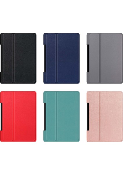 Yoga Pad Pro 13.0 Inç YT-K606F Için Tablet Kılıfı Koruyucu Kılıf Pu Deri Kılıf Düşme Önleyici Kapak Tablet Standı (F) (Yurt Dışından) modelleri