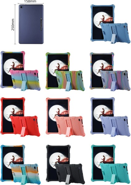 T40 10.4 Inç Tablet Kılıfı Için Silikon Kılıf, Tablet Standı ve Kalemli Düşmeye Karşı Koruma Kılıfı (C) (Yurt Dışından) fırsatları