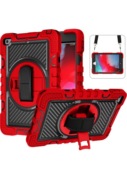 Mini4/5 Koruyucu Kılıf 7.9 Inç 360° Dönebilen Braketli Düşmeye Karşı Koruyucu Kılıf (Siyah+Kırmızı) (Yurt Dışından) fiyatları