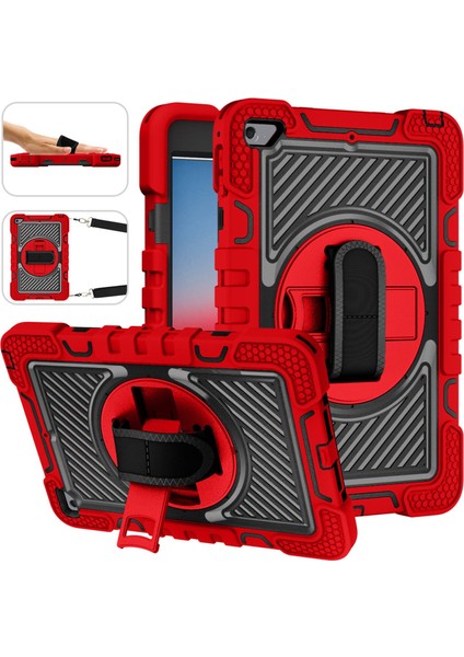 Mini4/5 Koruyucu Kılıf 7.9 Inç 360° Dönebilen Braketli Düşmeye Karşı Koruyucu Kılıf (Siyah+Kırmızı) (Yurt Dışından) modelleri