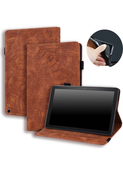 /fire Hd 10PLUS Gen 11 (2021 Sürümü) Desenli Pu Deri Kılıf (Siyah) (Yurt Dışından) indirimleri