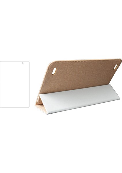 Kılıf + Ekran Koruyucu P80 P80X P80H 8 Inç Tablet Kılıfı Düşmeye Karşı Deri Kılıf Tablet Standı (Altın) (Yurt Dışından)