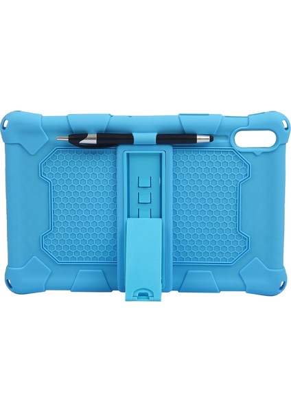 Silikon Kılıf Galaxy Tab S7 11 Inç 2020 T870/T875 Tablet Kılıfı Düşmeye Karşı Korumalı Kılıf Kalemli Tablet Standı (A) (Yurt Dışından)