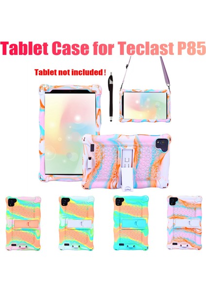 P85 8 Inç Tablet Kılıfı Tablet Standı Koruyucu Silikon Kılıf Telcast P85 Kılıfı Kalem ve Kayışla (B) (Yurt Dışından) fiyatları