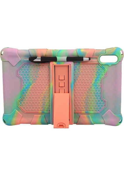 Silikon Kılıf Galaxy Tab S7 11 Inç 2020 T870/T875 Tablet Kılıfı Düşmeye Karşı Korumalı Kılıf Kalemli Tablet Standı (H) (Yurt Dışından)