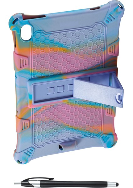 Xiaoxin Pad TB-J606F Için Tablet Kılıfı 11 Inç Silikon Kılıf Düşmeye Karşı Korumalı Kapak Ayarlanabilir Tablet Standı (F) (Yurt Dışından)