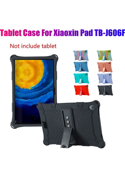 Xiaoxin Pad TB-J606F Için Tablet Kılıfı 11 Inç Silikon Kılıf Düşmeye Karşı Korumalı Kapak Ayarlanabilir Tablet Standı (F) (Yurt Dışından)