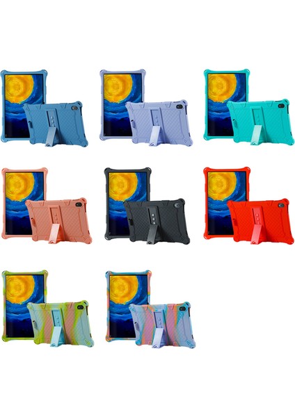 Xiaoxin Pad TB-J606F Için Tablet Kılıfı 11 Inç Silikon Kılıf Düşmeye Karşı Korumalı Kapak Ayarlanabilir Tablet Standı (F) (Yurt Dışından)