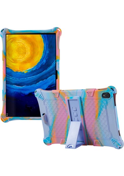 Xiaoxin Pad TB-J606F Için Tablet Kılıfı 11 Inç Silikon Kılıf Düşmeye Karşı Korumalı Kapak Ayarlanabilir Tablet Standı (F) (Yurt Dışından)