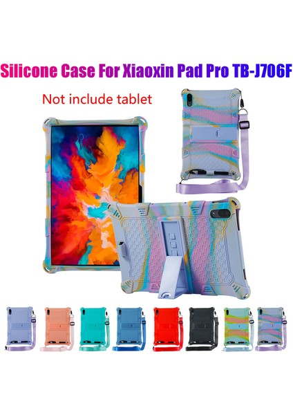 Xiaoxin Pad Pro TB-J706F 11.5 Inç Kılıf Için Silikon Kılıf Ayarlanabilir Tablet Standlı Düşmeye Karşı Kılıf (B) (Yurt Dışından)