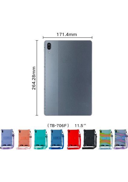 Xiaoxin Pad Pro TB-J706F 11.5 Inç Kılıf Için Silikon Kılıf Ayarlanabilir Tablet Standlı Düşmeye Karşı Kılıf (B) (Yurt Dışından)