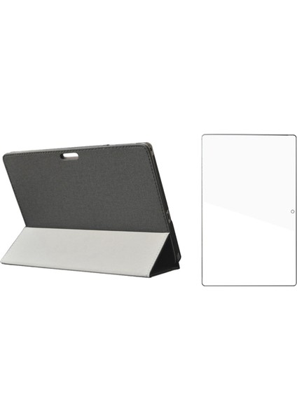 M30 Pro Kılıf + Ekran Koruyucu Pu Tablet Kılıfı M30 10.1 Inç Tablet Flip Kılıf Tablet Standı (Siyah) (Yurt Dışından)