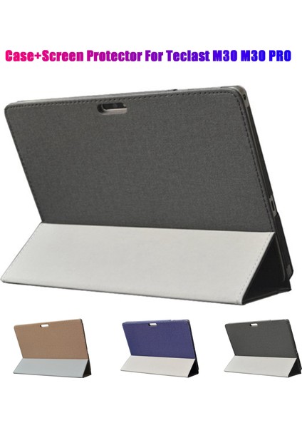 M30 Pro Kılıf + Ekran Koruyucu Pu Tablet Kılıfı M30 10.1 Inç Tablet Flip Kılıf Tablet Standı (Siyah) (Yurt Dışından) fiyatları