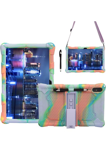 Tablet Kılıfı Galaxy Tab S7 11 Inç 2020 T870/T875 Silikon Kılıf Düşmeye Karşı Dayanıklı Tablet Standı Kalem ve Askılı (A) (Yurt Dışından) fırsatları