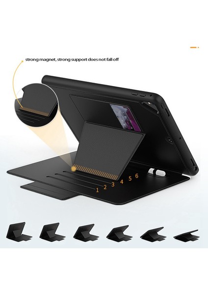 Tablet Pc Kılıfı 9.7 Air2 Çok Fonksiyonlu Kart Tablet Deri Kılıf Flip Braket (2017/2018) Siyah (Yurt Dışından) fiyatları