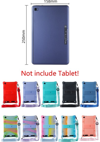 T40 Kılıfı 10.4 Inç Tablet Kılıfı Silikon Kılıf Düşmeye Karşı Koruma Kılıfı Askılı ve Kalemli Tablet Standı (E) (Yurt Dışından) modelleri