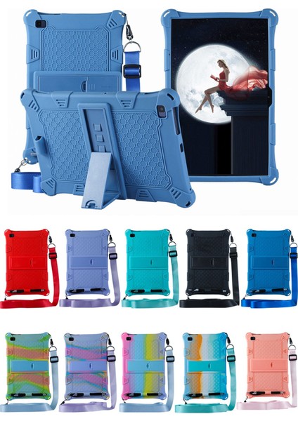 T40 Kılıfı 10.4 Inç Tablet Kılıfı Silikon Kılıf Düşmeye Karşı Koruma Kılıfı Askılı ve Kalemli Tablet Standı (E) (Yurt Dışından) fırsatları
