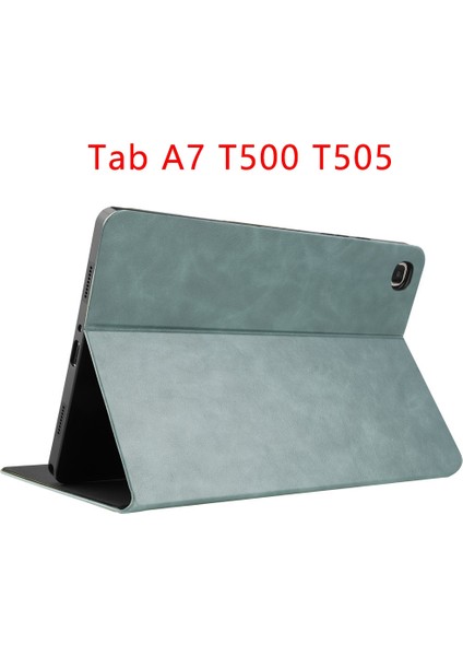 Tab A7 T500 T505 Iki Katlı Taklit Inek Derisi Desenli Midye Kabuğu Taşınabilir Tablet Kılıfı (Yeşil) (Yurt Dışından) fiyatları