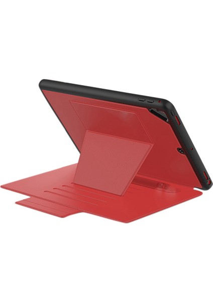 Tablet Pc Kılıfı 9.7 Air2 Çok Fonksiyonlu Kart Tablet Deri Kılıf Flip Braket (2017/2018) Kırmızı (Yurt Dışından)