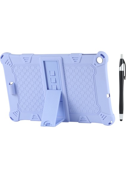 ALLDOIPLAY20/IPLAY20 Pro 10.1 Inç Tablet Silikon Kılıf Tablet Standı ve Kalem (Mor) (Yurt Dışından)