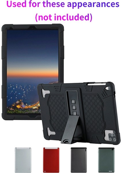 10.1 Inç Tablet Kılıfı Silikon Kılıf Tablet Standı Evrensel Tablet Kılıfı Kapasitif Kalemli Ayarlanabilir Stand (Yurt Dışından)