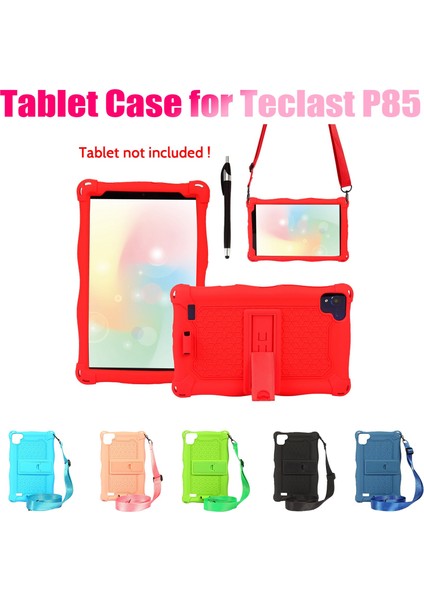 P85 Kılıfı Için 8 Inç Tablet Kılıfı Tablet Standı Koruyucu Silikon Kılıf P85 Kılıfı Için Kalem ve Kayışla (B) (Yurt Dışından) fiyatları