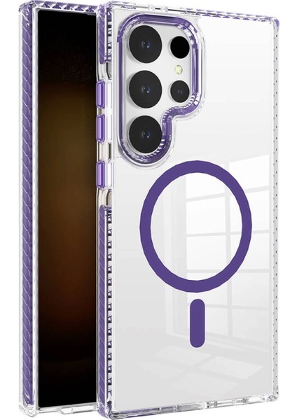 Galaxy S24 Ultra Kılıf Magsafe Şarj Özellikli Airbagli Takılabilir Askı Aparatlı Zore Nana Kapak