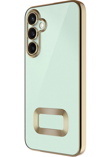 Galaxy A16 Uyumlu Kılıf Kamera Korumalı Logo Gösteren Omega Kapak-Lila