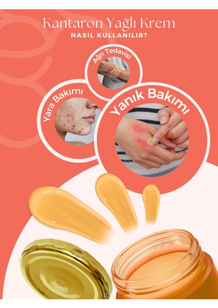 Kantaron Yağlı Bakım Kremi %100 Doğal Akne ve Leke Karşıtı Nemlendirici Onarıcı Natural 29ML