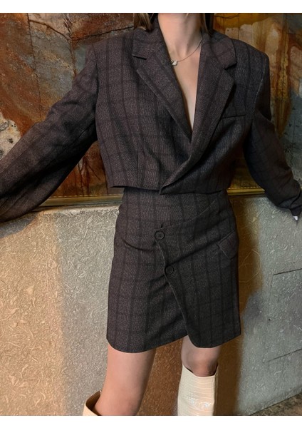 Rowan Vatkalı Crop Oversize Ceket