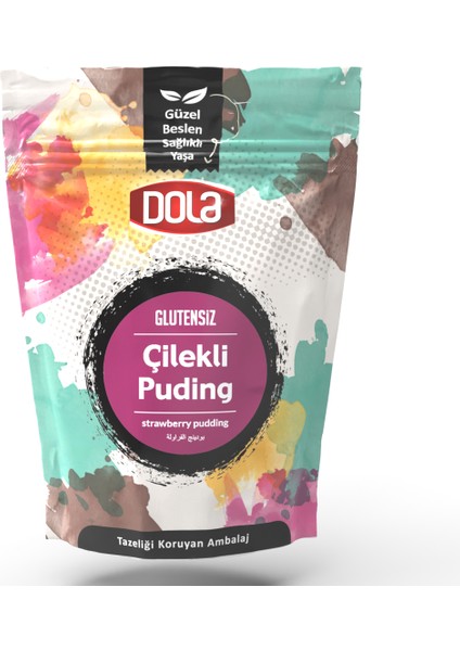 Glutensiz Çilekli Puding 430 gr