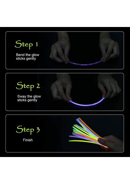 Glow Stick Fosforlu Kırılan Çubuk (50 Adet) Sınırsız Eğlence