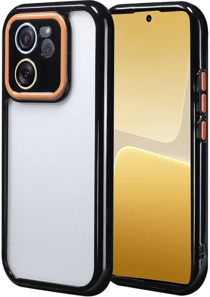 Xiaomi Mi 13T Kılıf Kamera Korumalı Renkli Kenar ve Çerçeve Tasarımlı Vitamin Kapak