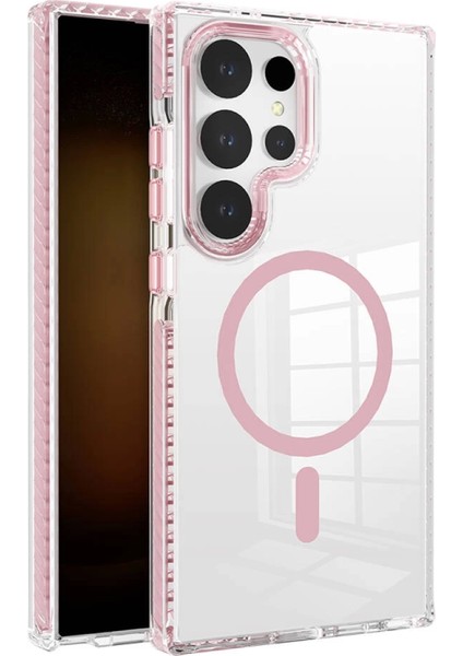 Galaxy S24 Ultra Kılıf Magsafe Şarj Özellikli Airbagli Takılabilir Askı Aparatlı Zore Nana Kapak