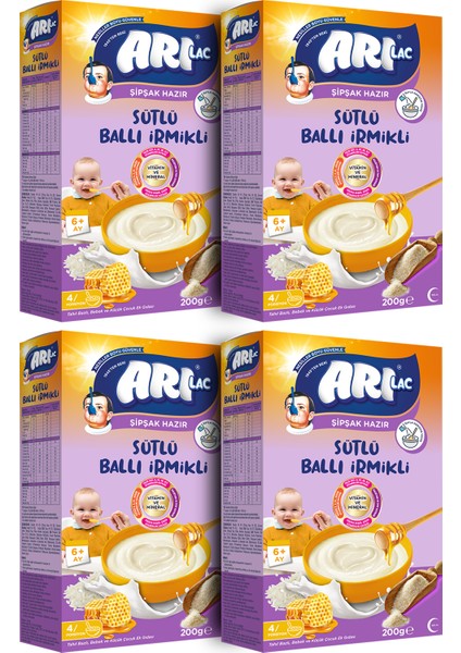 Ballı Irmikli Kaşık Maması 200 gr x 4 Adet