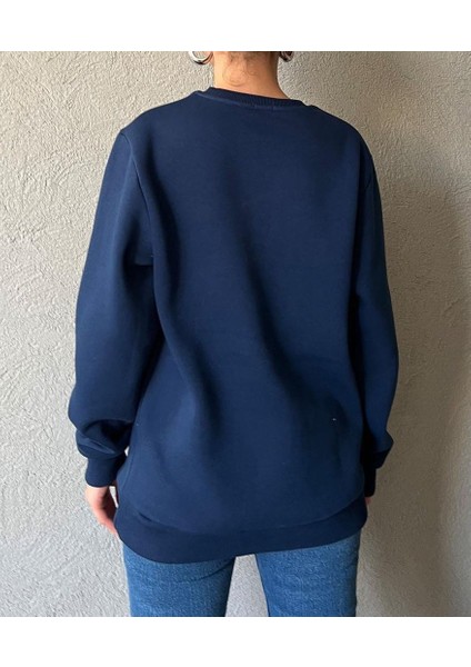 3 Iplik Köpek Motifli Nakış Işlemeli Kadın Sweatshirt fırsatları