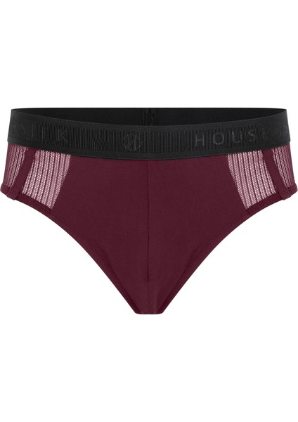 Fleur Tül Erkek Slip Külot Bordo