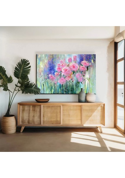 Gül Çiçekler Bahçesi Kanvas Tablo